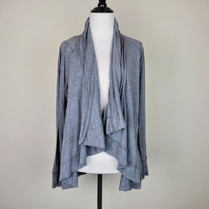 Loft Lounge Cardigan Athleisure Gray Waterfall Boho Yoga Active